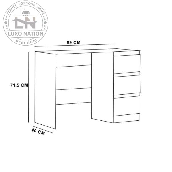 Luxo Nation Premium Study Table with Smart Storage & Sleek Design
